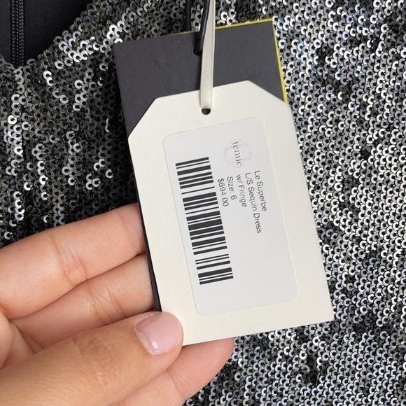 Le Superbe | Giorgios Metallic Dress W Fea… - Picture 5 of 9